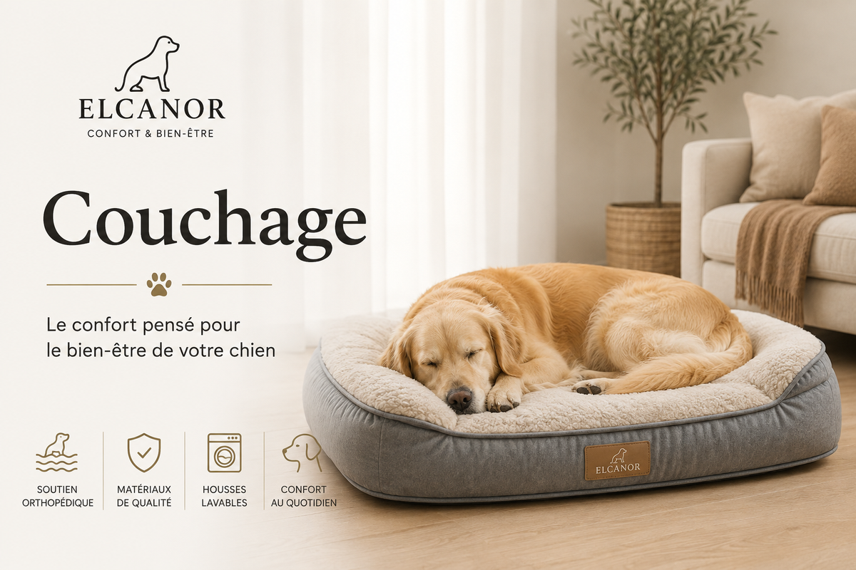 Couchages confortables et orthopédiques pour chien ELCANOR