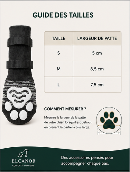 Guide des tailles ELCANOR Grip Assist S M L