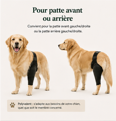 ELCANOR Leg Support pour patte avant ou arrière du chien